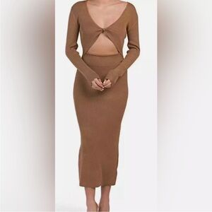 NWT House of Harlow 1960 brown sweatee dress. Size small.
